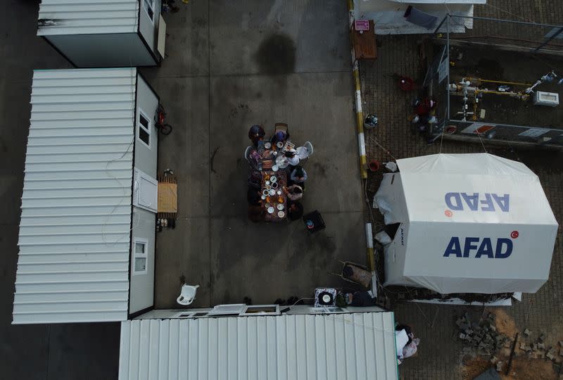 Survivors in the aftermath of the deadly earthquake in Nurdagi