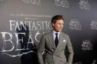 Actor Eddie Redmayne attends the premiere of "Fantastic Beasts and Where to Find Them" in Manhattan, New York, U.S., November 10, 2016. REUTERS/Andrew Kelly