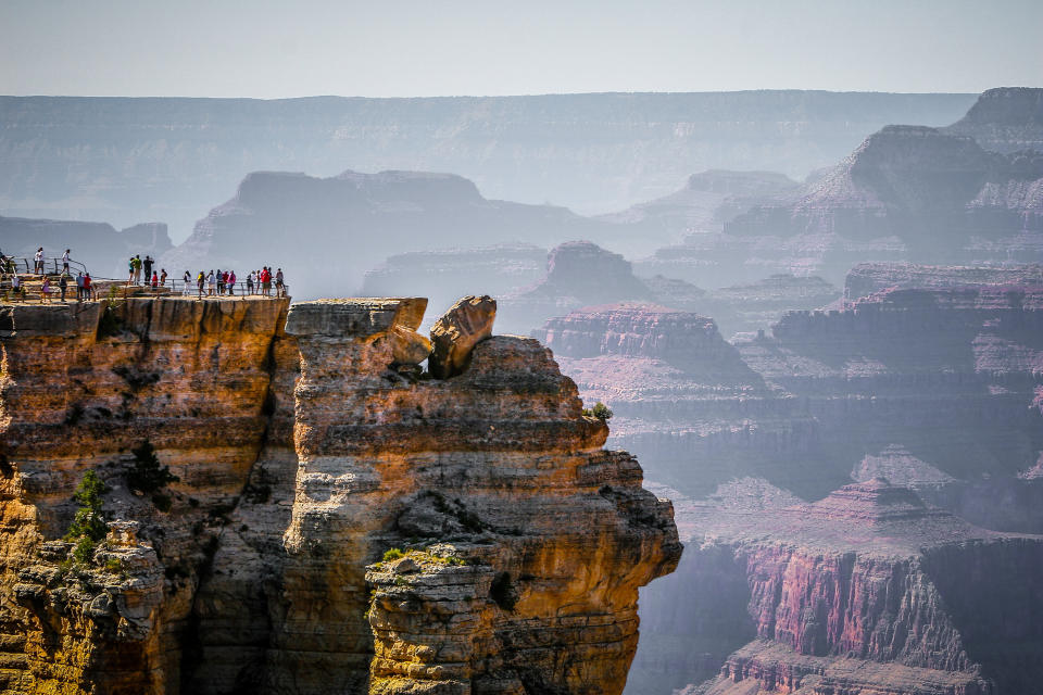 Mather Point scenic viewpoint at the Grand Canyon National Park. A hiker fell to her death last week near here while taking photos. (Photo: gdelissen via Getty Images)