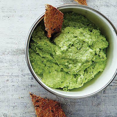 Herby Edamame Dip With Buckwheat Crackers