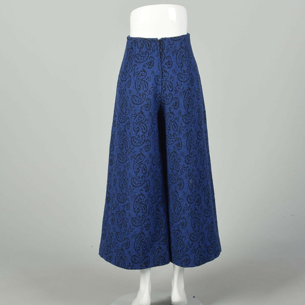 1970s Blue Gaucho Pants