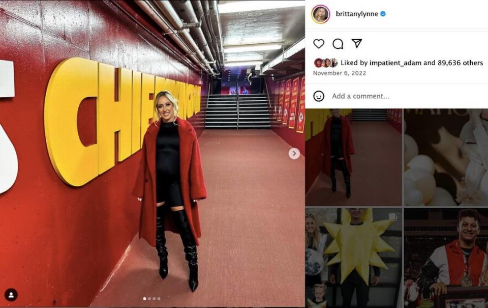 Did Taylor Swift borrow this coat from Brittany Mahomes?