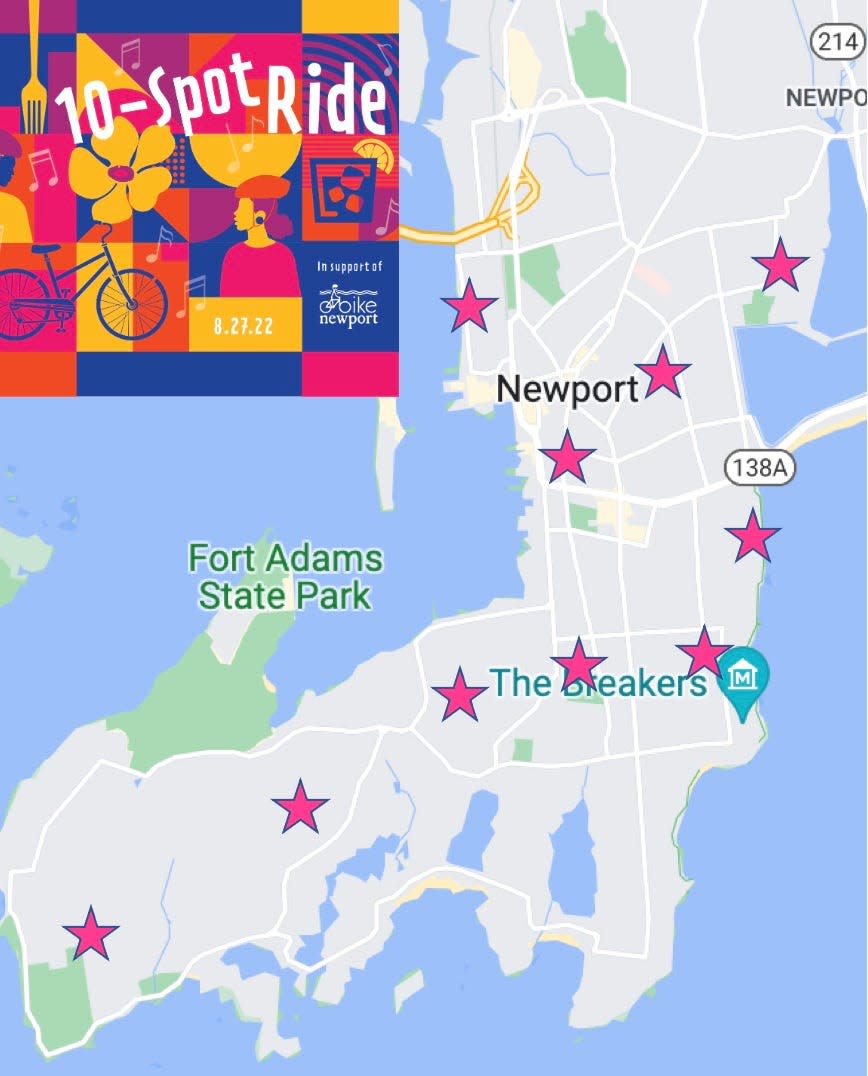 The 10-Spot Ride will take participants on a tour of Newport to enjoy food, drinks and entertainment.