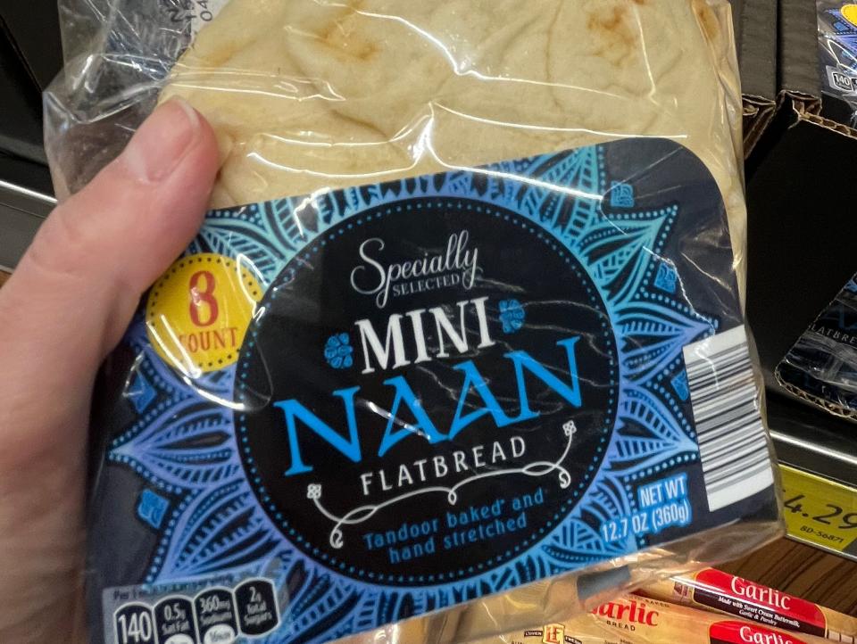 Specially Selected mini naan at Aldi