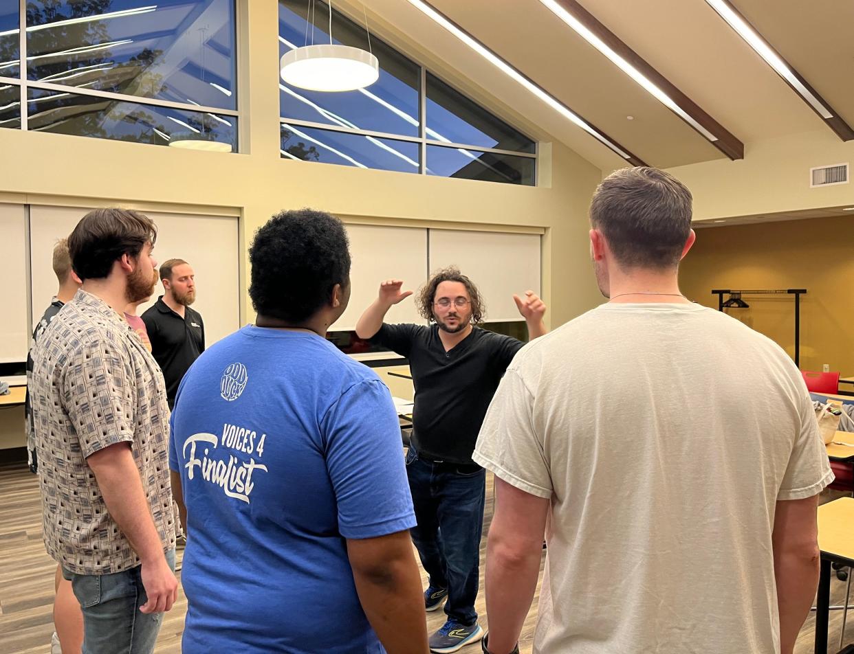 Mickey McGroarty, music director for Vox Audio, an a cappella singing group in Stark County, will lead the group's performances of "We're Still Standing" on Friday and Saturday at the Cultural Center for the Arts in downtown Canton.