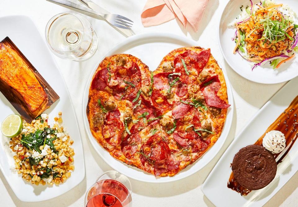 California Pizza Kitchen in the Gardens Mall will once again offer their heart-shaped pizzas for Valentine's Day along with two special prix fixe menus.