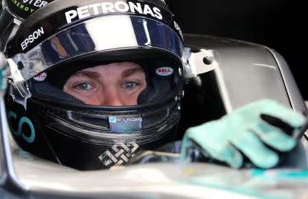 Formula One - F1 - Brazilian Grand Prix - Circuit of Interlagos, Sao Paulo, Brazil - 12/11/2016 - Mercedes' Formula One driver Nico Rosberg of Germany sits in his car during the qualifying session. REUTERS/Paulo Whitaker