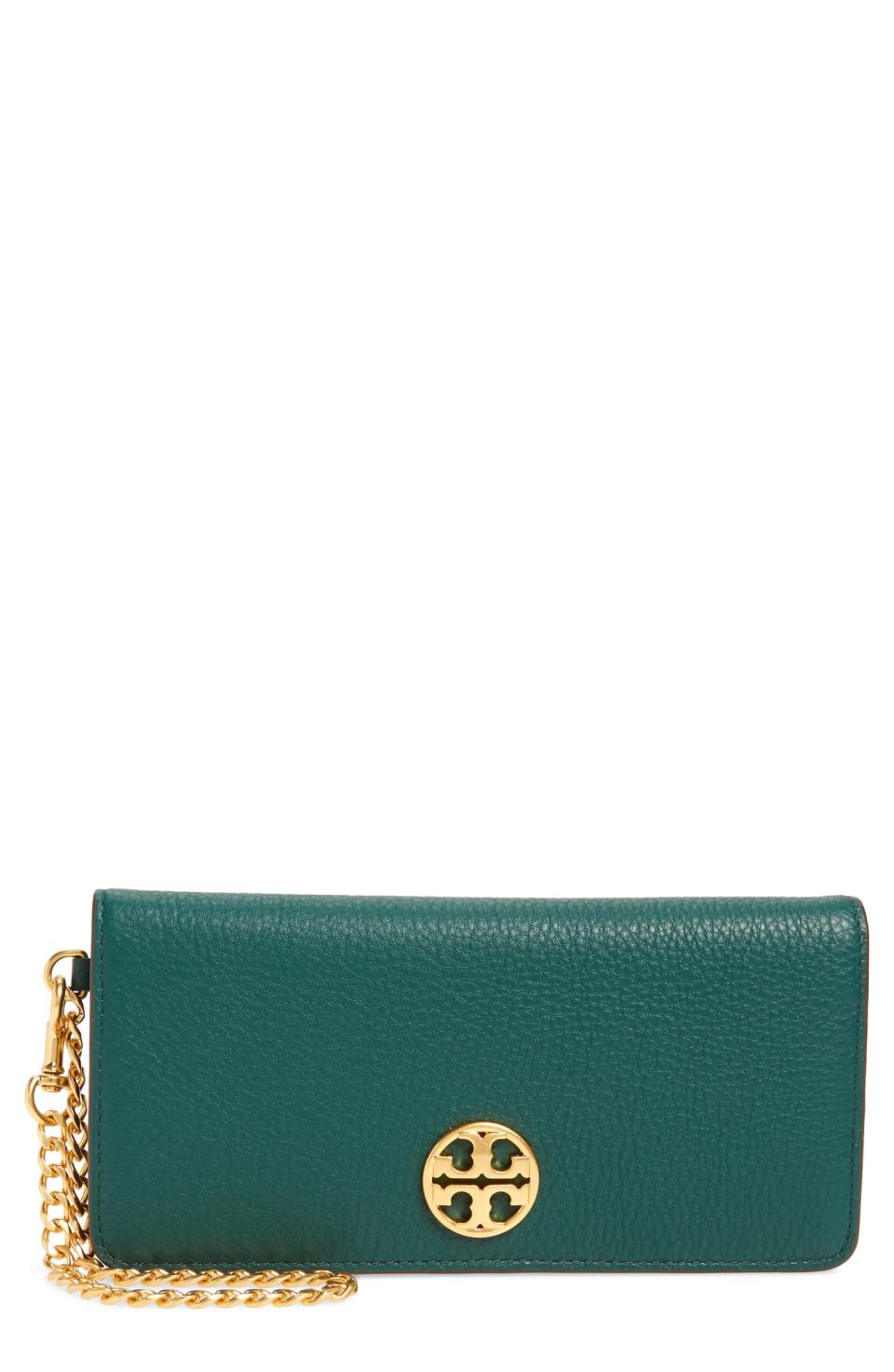 Tory Burch Chelsea Leather Wristlet Wallet 