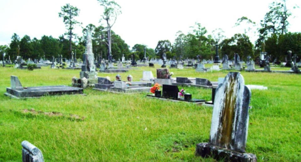 The stone was obliterated at Coraki Cemetery and has shocked the small community. Source: Youtube/ The Richardson Tribe