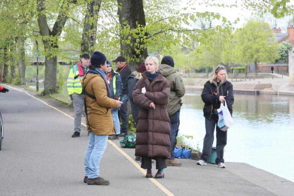 York Press: Patience star Ella Maisy Purvis between scenes outside the York City Rowing Club on Friday