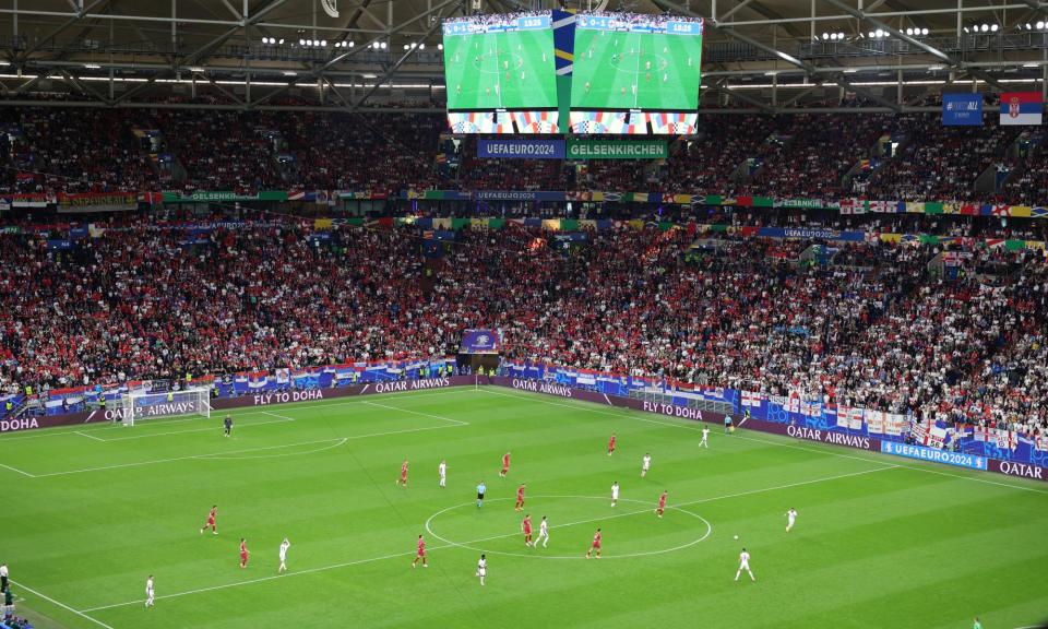 <span>At least the stadium was nice. </span><span>Photograph: Andreas Rentz/Uefa/Getty Images</span>