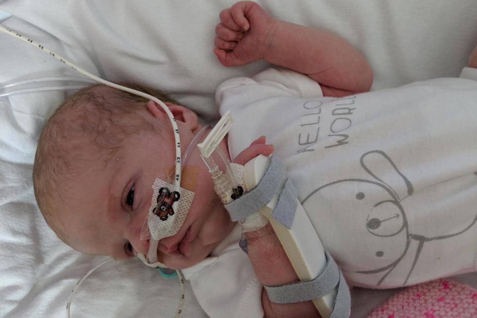 Daughter Isabelle is being looked after in a neonatal intensive care unit. (Nick Molloy/MFT charity)