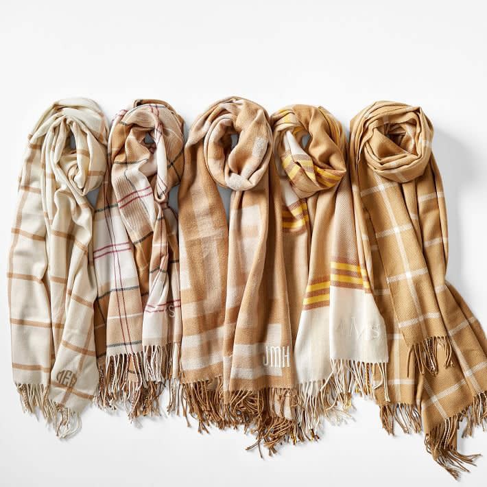 Monogrammed Blanket Scarf