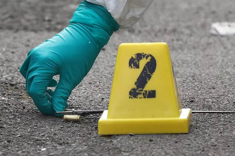 A bullet shell casing on Prince Edward Avenue in Oldham