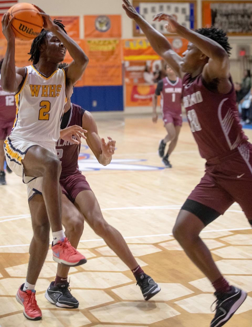 Winter Haven's Isaac Redding goes up for a shot againat Miami Norland on Saturday at the Mosaic Stinger Classic.