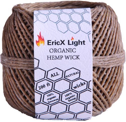 EricX Light 100% Organic Hemp Wick Spool