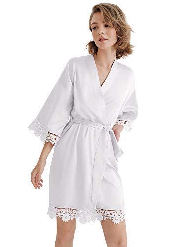 3) Satin Lace Robe