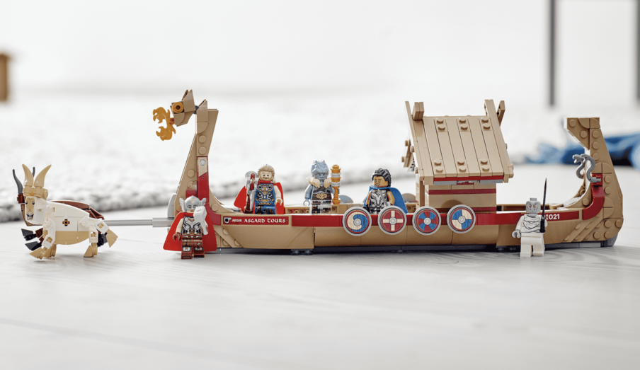 New Love and Thunder LEGO set reveals The Goat Boat including Gorr the Butcher, Jane's Mighty Thor, and King Valkyrie