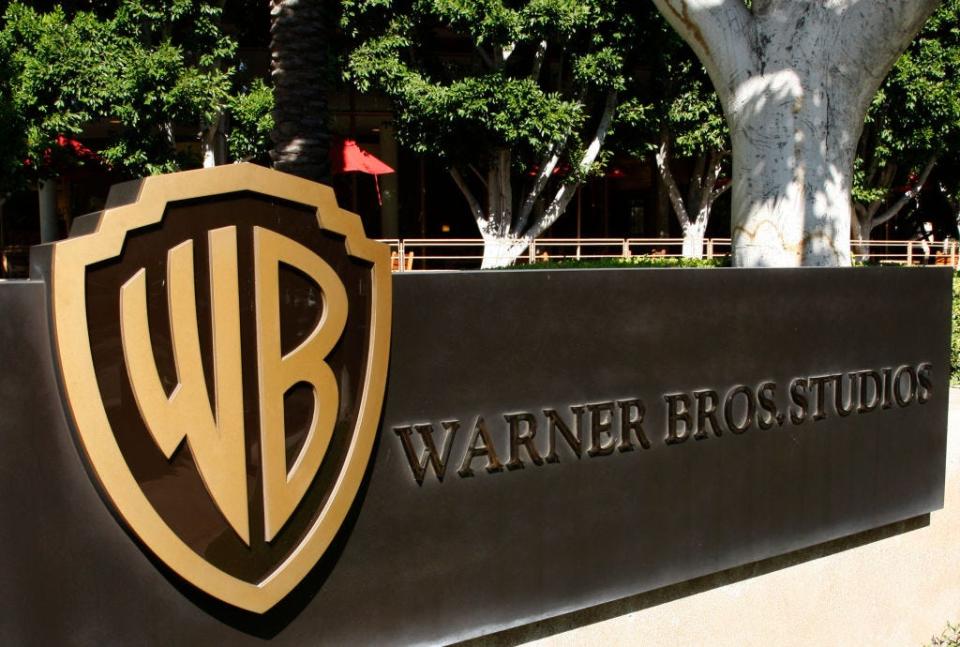 GettyImages 136247596 The Warner Bros logo outside the Warner Bros Studio lot in Burbank, California, 30th September 2008. (Photo by Amy T. Zielinski/Getty Images)