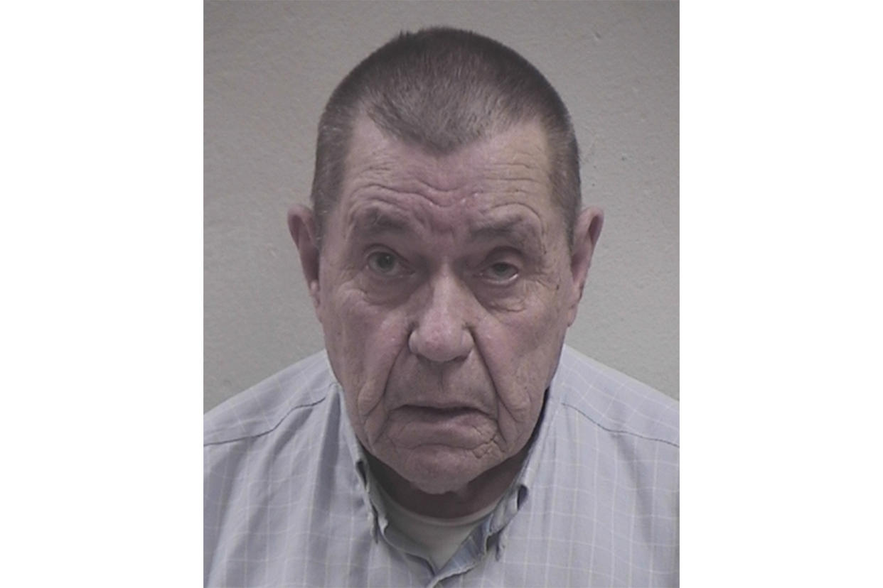 This booking photo provided by the Clay County, Mo., Sheriff's Office shows Andrew Lester. Lester, the 84-year-old man charged in the shooting of 16-year-old Ralph Yarl in Kansas City, turned himself in Tuesday, April 18, 2023, at the Clay County Detention Center, the sheriff's office said. Lester surrendered a day after being charged with first-degree assault and armed criminal action. (Clay County Sheriff's Office via AP)