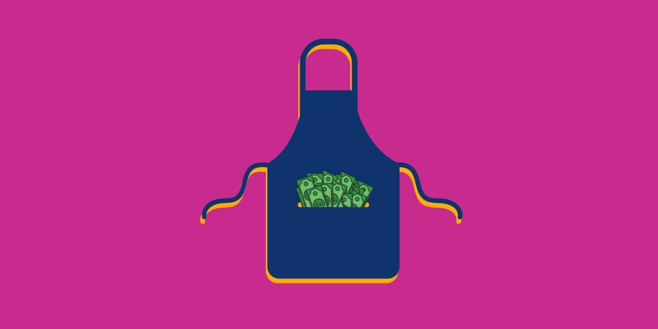 Kitchen apron icon illustration design