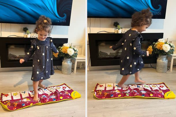 Mini music lover Amelia adores this musical piano mat that's currently 30% off, and I bet your toddler will too