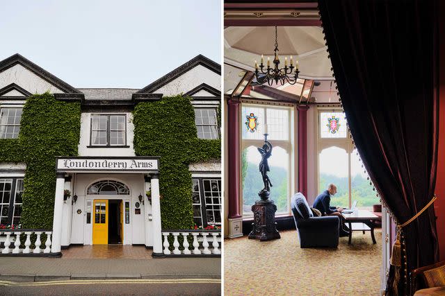 <p>Simon Watson</p> From left: The Londonderry Arms hotel, in Carnlough; the conservatory at Culloden Estate & Spa, in Holywood.