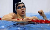 2016 Rio Olympics - Swimming - Final - Men's 200m Backstroke Final - Olympic Aquatics Stadium - Rio de Janeiro, Brazil - 11/08/2016. Ryan Murphy (USA) of USA competes REUTERS/David Gray