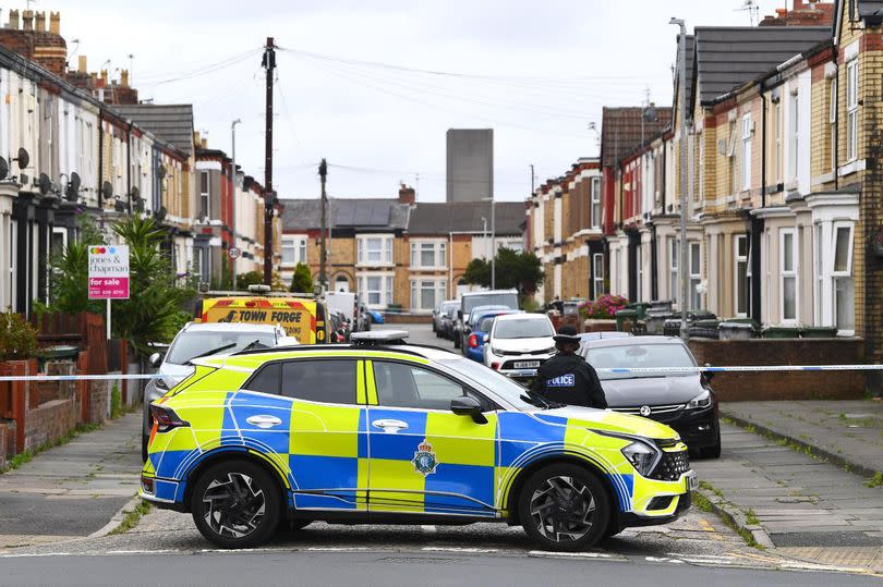 Police cordon off Lucerne Road, Wallasey