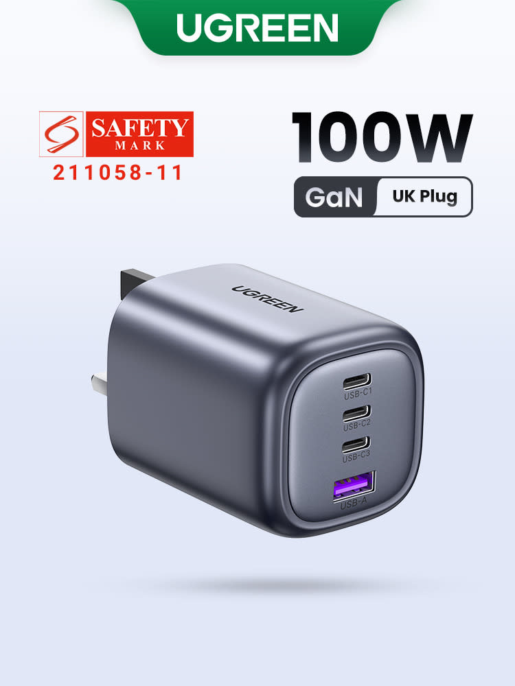 UGREEN 100W GaN Charger USB C Multiport Charger 4-Ports. (Photo: Shopee SG)