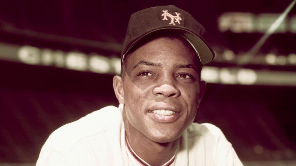 PHOTO: Willie Mays, former New York Giants player, on Aug. 18, 1954. (Bettmann Archive/Getty Images)