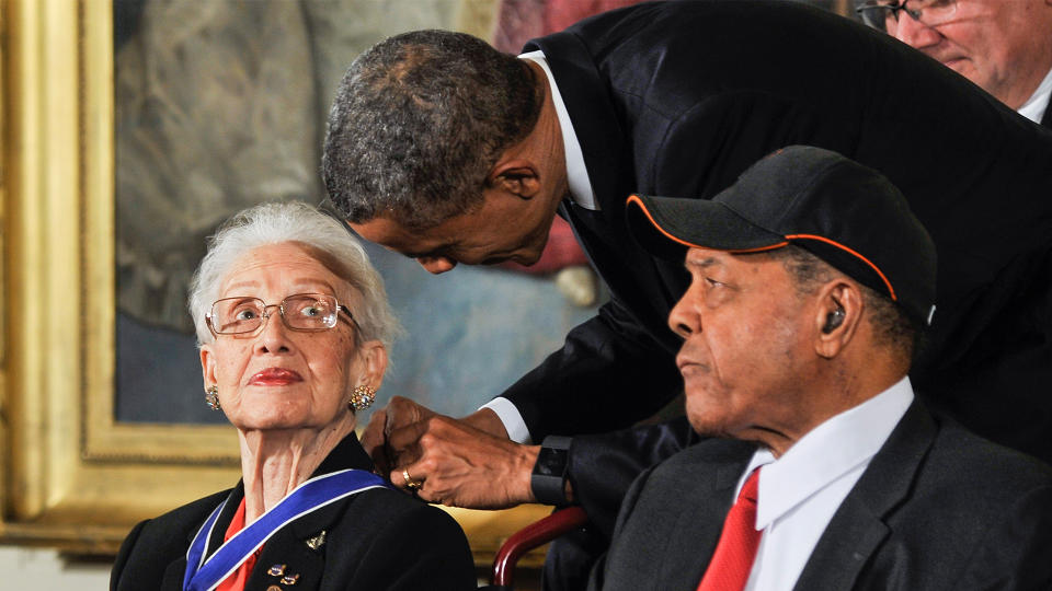 Johnson was awarded the Medal of Freedom, the nation's highest civilian honor, by President Barack Obama. (ABC via Getty Images)