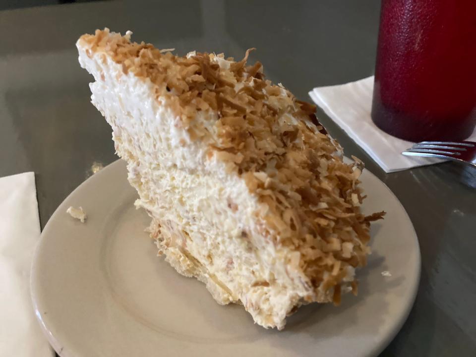 A slice of coconut cream pie from Ralph's Great Divide