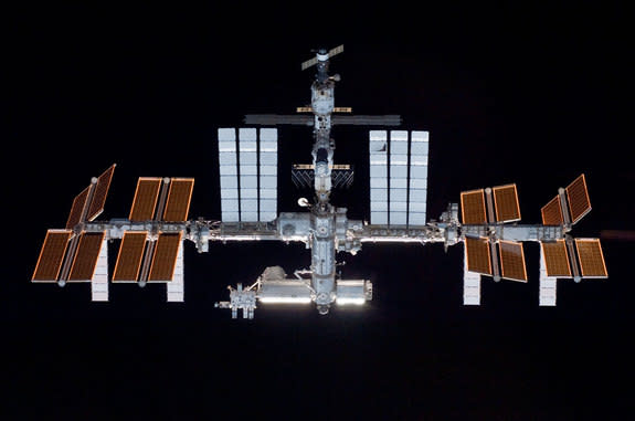 The International Space Station suffered a cooling system malfunction on Dec. 11, 2013. This file photo of the station was taken in May 2010 by NASA space shuttle astronauts.