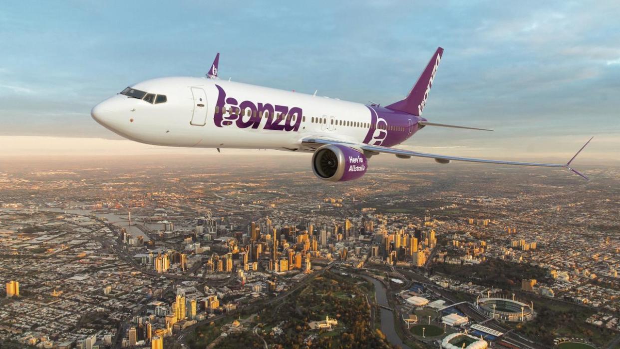 Budget airline Bonza entered administration last week. Picture: Supplied.