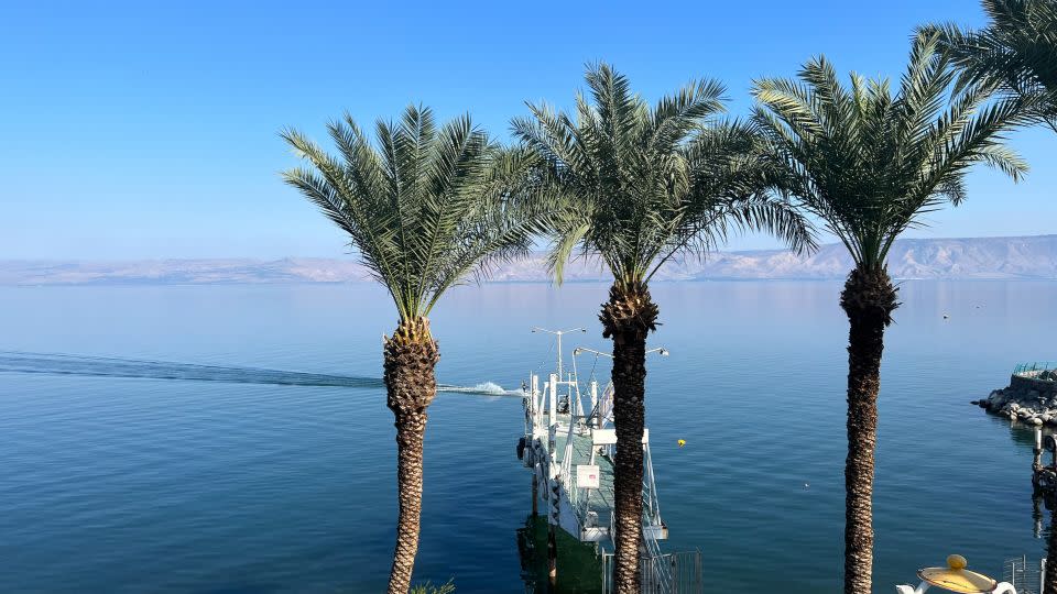 View of the Sea of Galilee from a hotel in Tiberias, Israel, on November 16. - Tara John/CNN