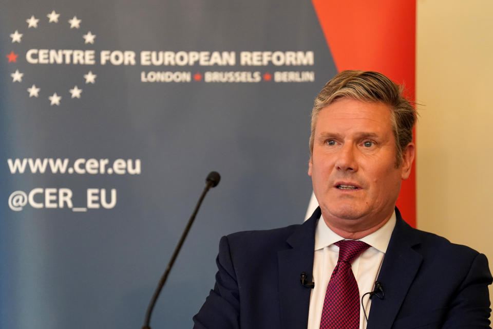 Labour leader Sir Keir Starmer, speaking at the Centre for European Reform in London, where he has ruled out rejoining the EU or the single market if Labour comes to power, insisting such moves would sow further division in Britain. Picture date: Monday July 4, 2022.