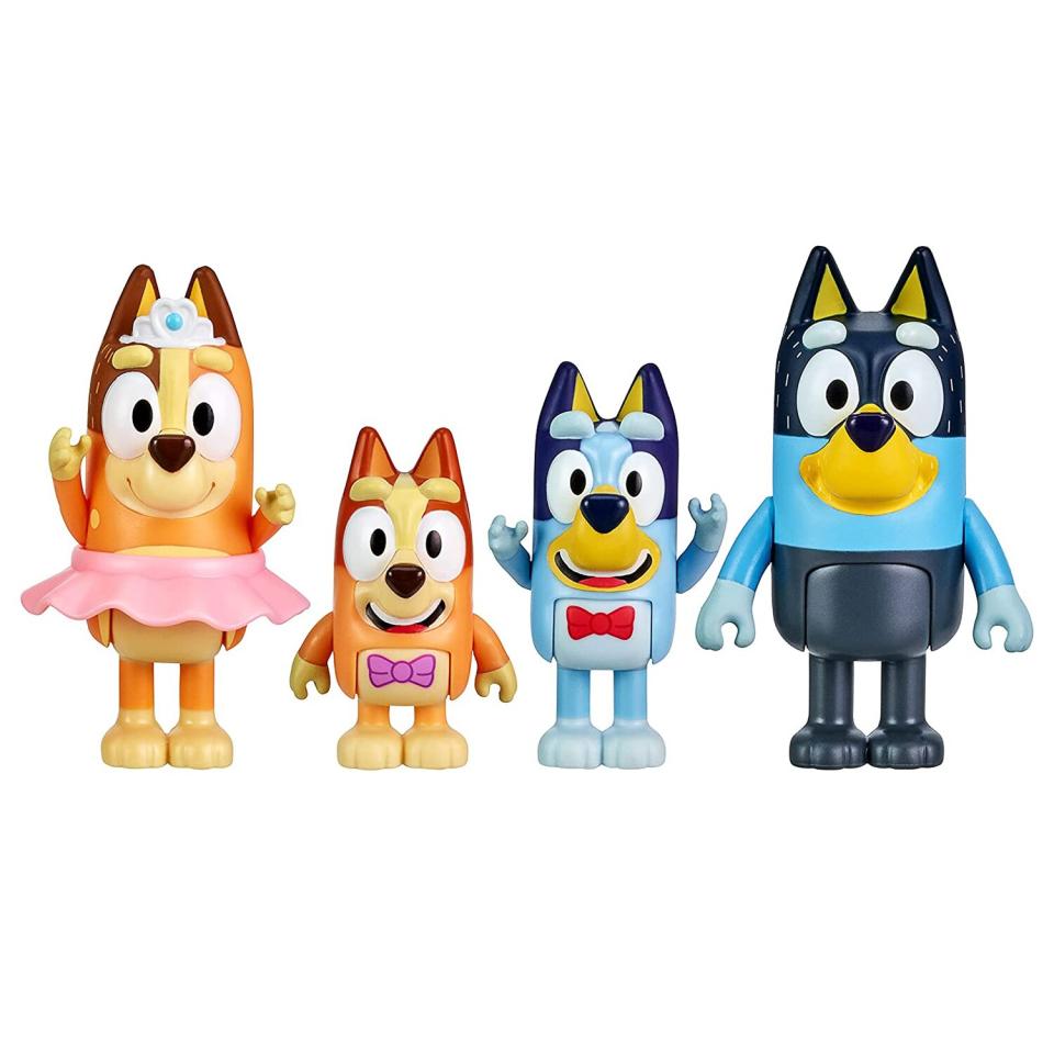 Bluey - The Show - 4-Pack, Bingo, Chilli & Bandit 2.5-3 inch Figures