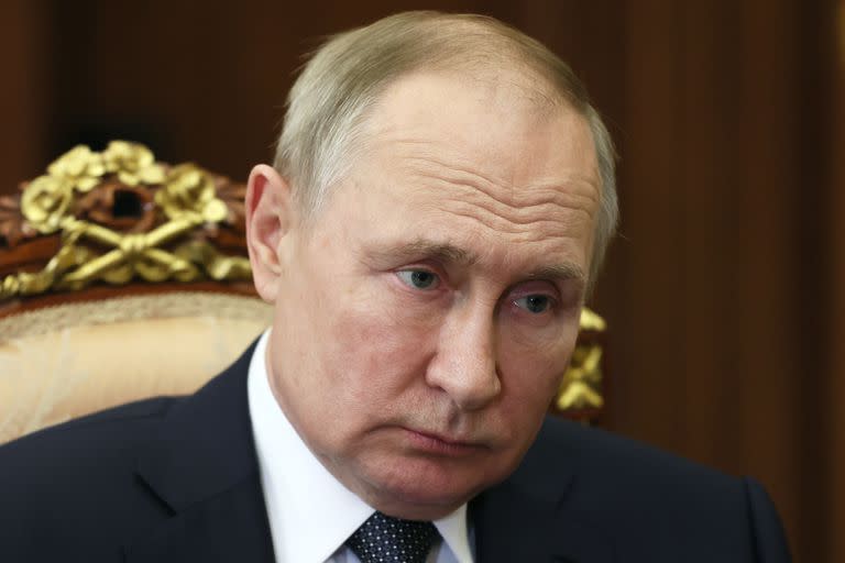 El presidente ruso  Vladimir Putin en Moscú, el 12 de diciembre de 2022. . (Mikhail Metzel, Sputnik, Kremlin Pool Photo via AP)