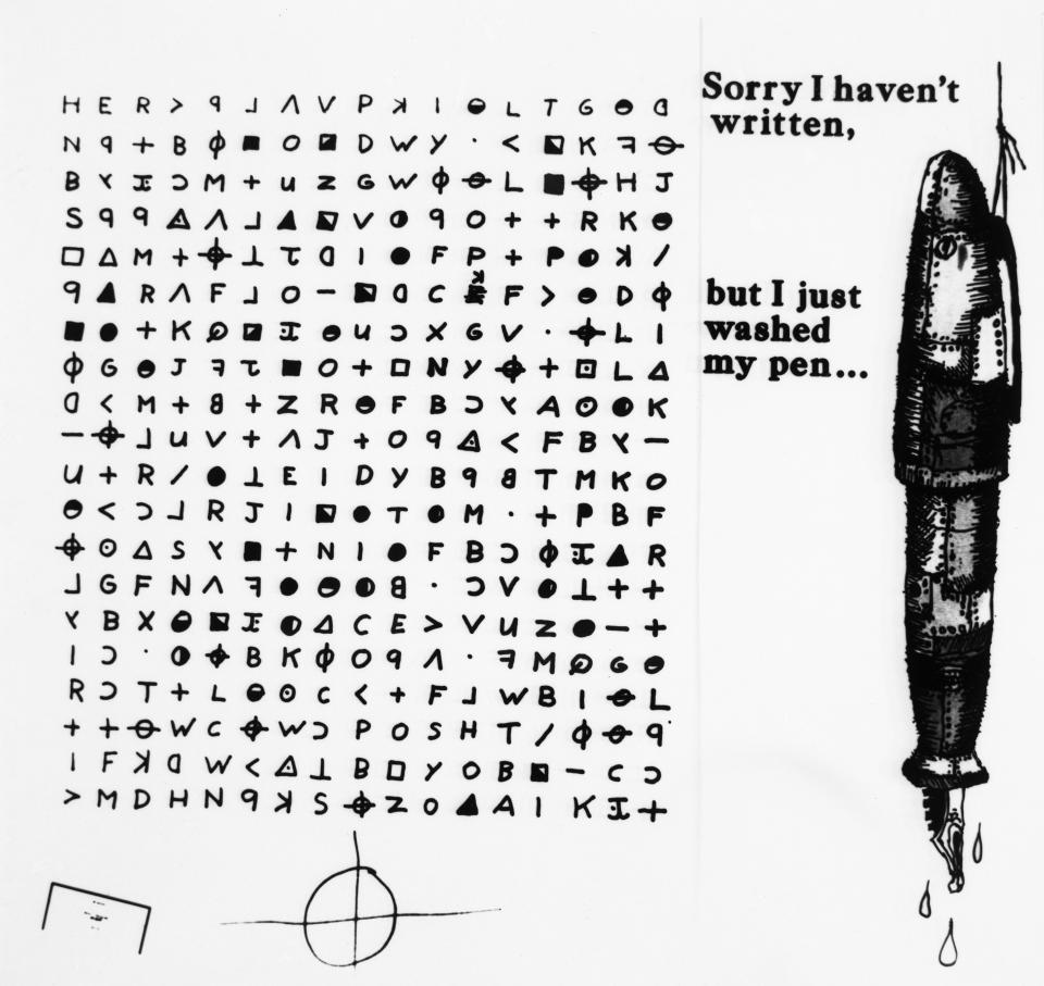 Image of the Zodiac Killer cryptogram