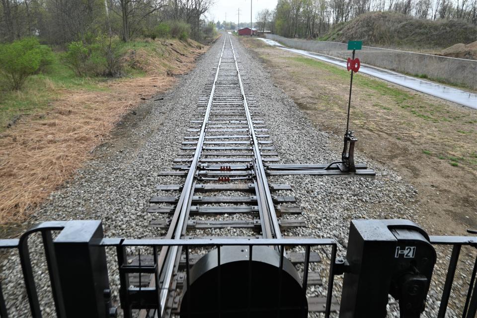 The rebuilt ties and rock ballast along the 10.1 miles from Coldwater to Quincy brought that section of track up to the same standards as the rest of the Indiana Northeastern rail line.