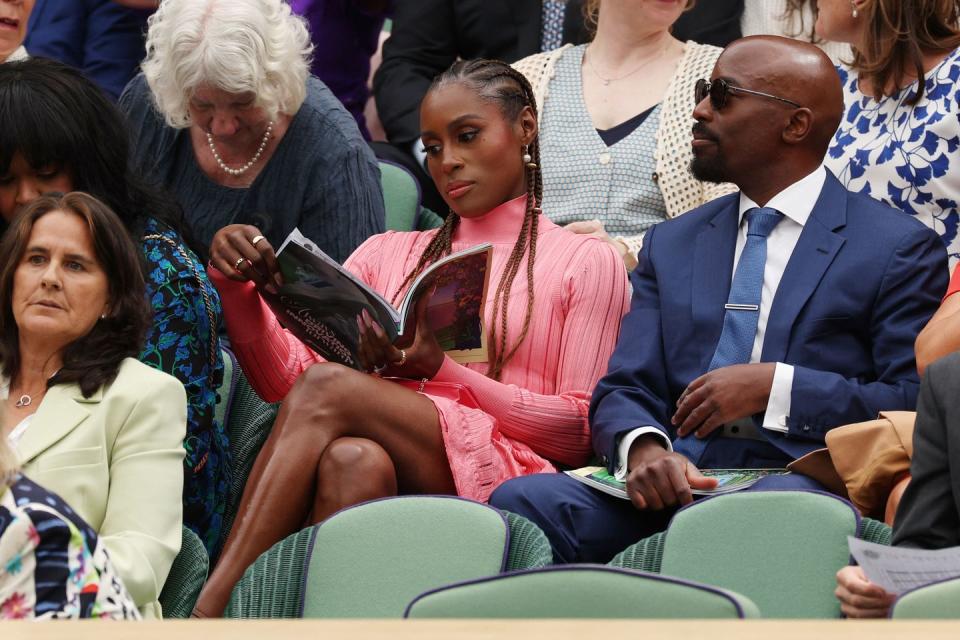 issa rae and louis diame at 2023 wimbledon