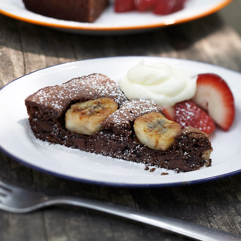 Banana Brownie Skillet