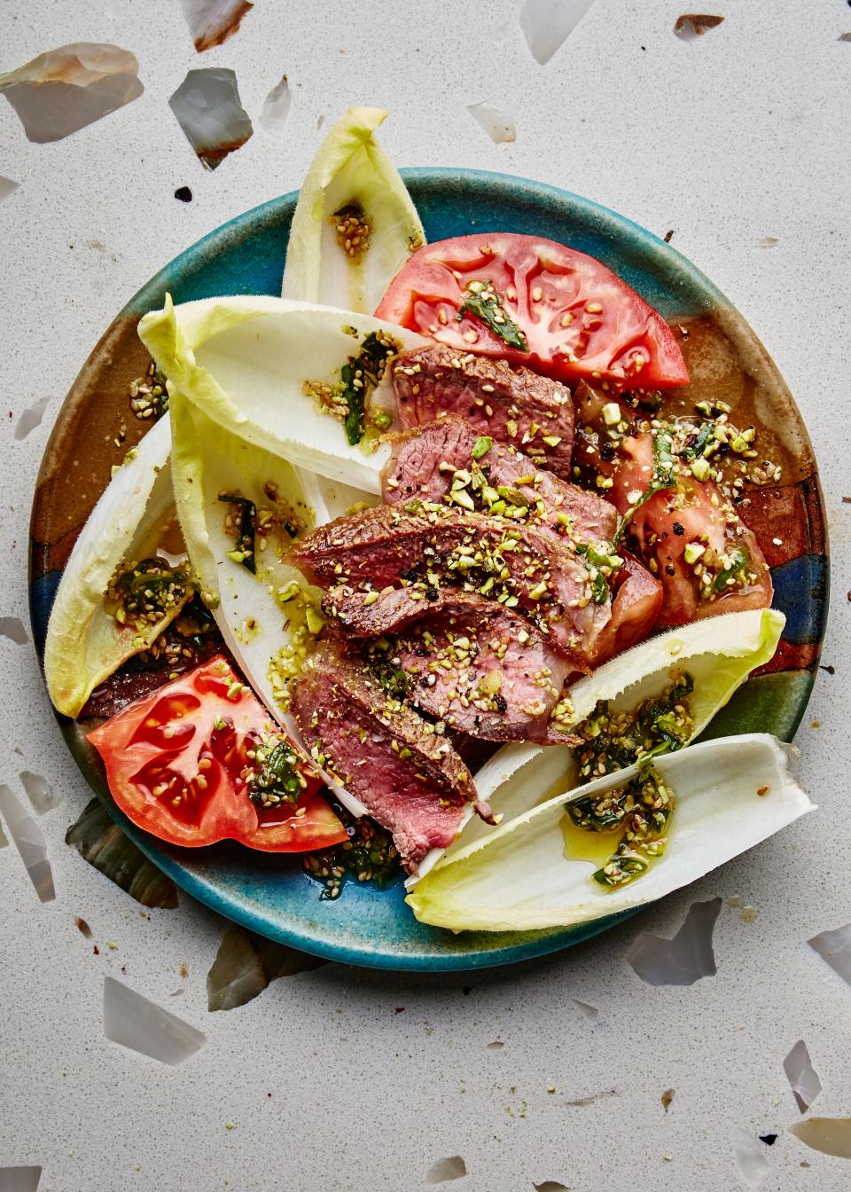 Lamb Chops with Tomato Salad