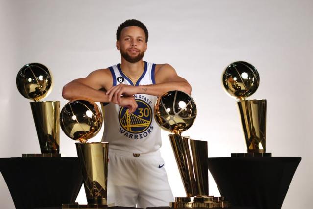 Stephen Curry of the Golden State Warriors poses for a portrait