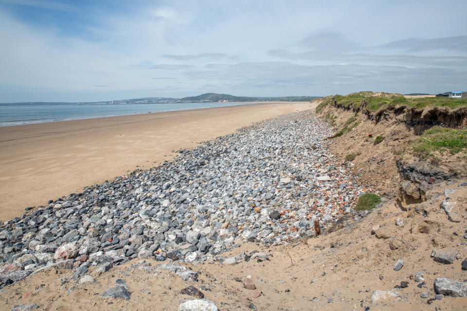 Large sandy beach at Aberavon Wales