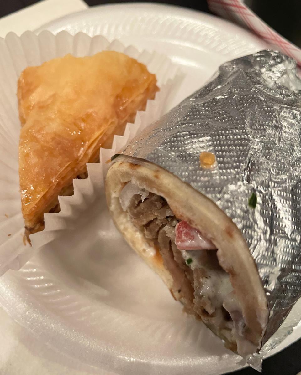 Papa Gyros baklava and gyro pita were a standout at Celebrity Cuisine.