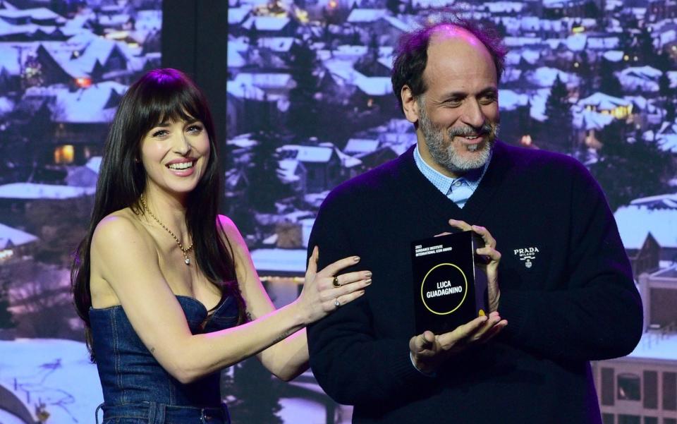 Dakota Johnson presents an award to Luca Guadagnino - Vivien Killilea