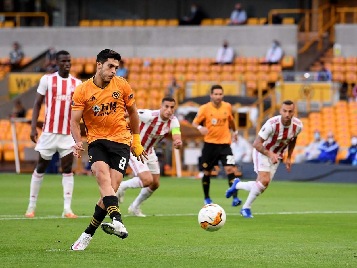 Raul Jimenez calmly puts Wolves in front from the spot: Getty