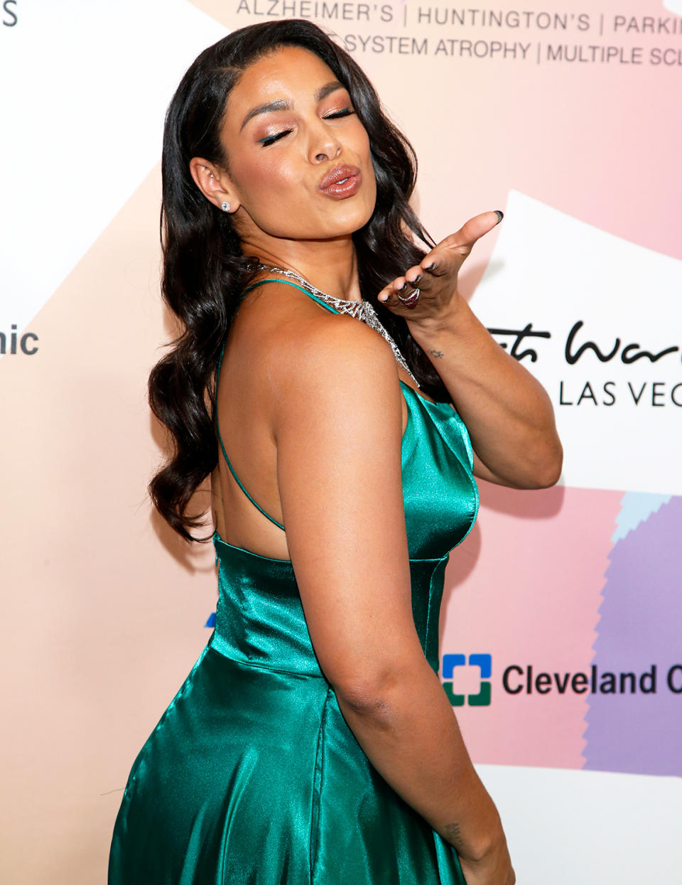 <p>Jordin Sparks blows a kiss during the 25th annual Keep Memory Alive 'Power of Love Gala' for the Lou Ruvo Center for Brain Health on Oct. 16 in Las Vegas. </p>